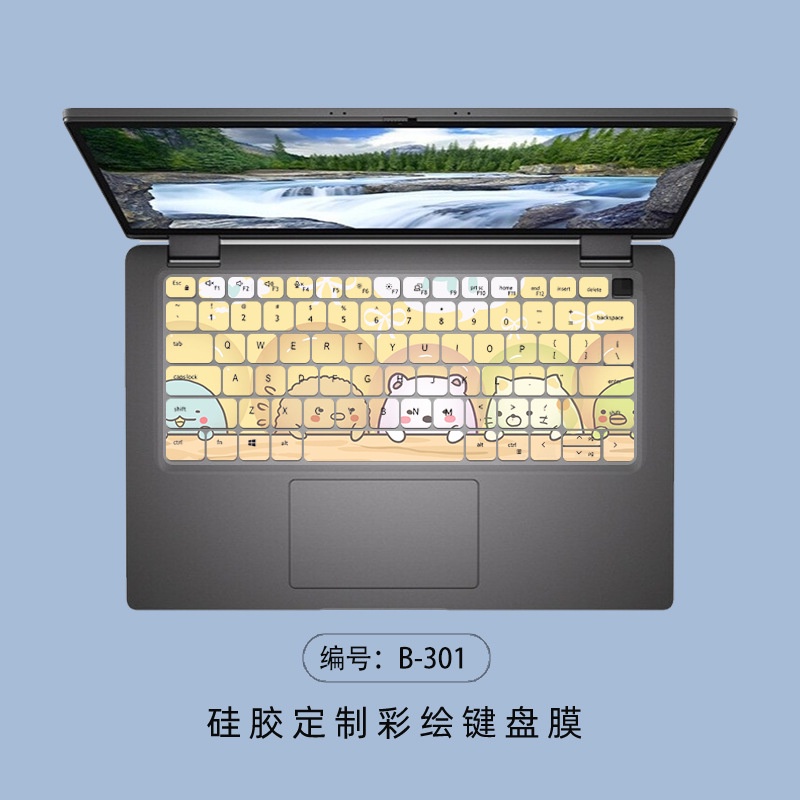 Cover Pelindung Keyboard Laptop DELL Latitude 5320 Anti Debu Motif Kartun Bunga