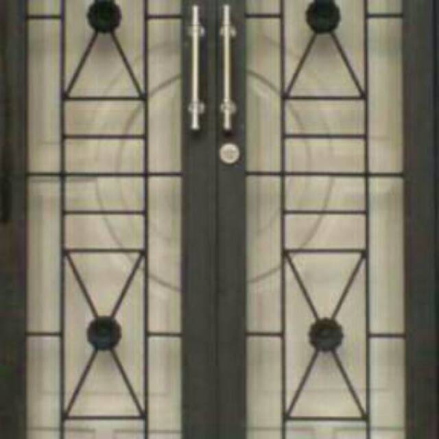 teralis pintu besi, double minimalis