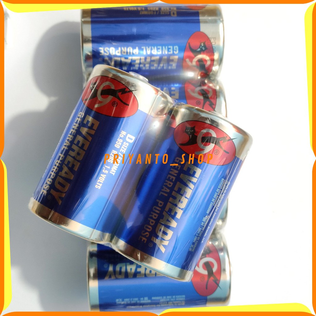 Asli batu Baterai Radio Senter Eveready Size D No.950 R20S 1.5V