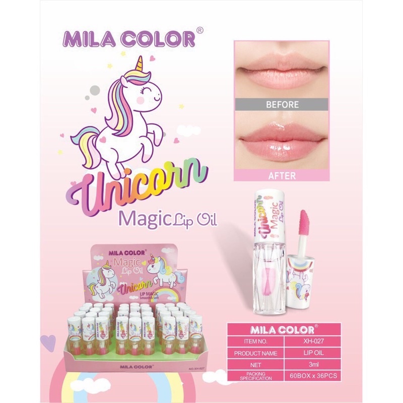 ✨NAGIHI✨ NEW(ECER) Mila Color Lip Oil Unicorn Mini