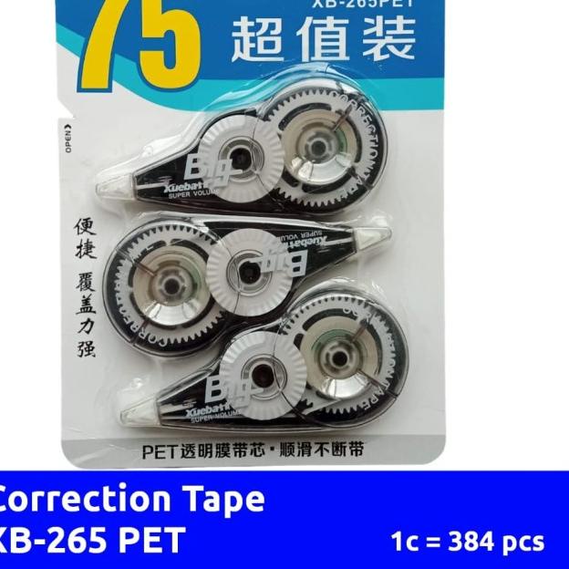 

✨ ⚡ale XB-265 Pet Correction Tape/Tip-Ex Roll (isi 3) produck terlaris
