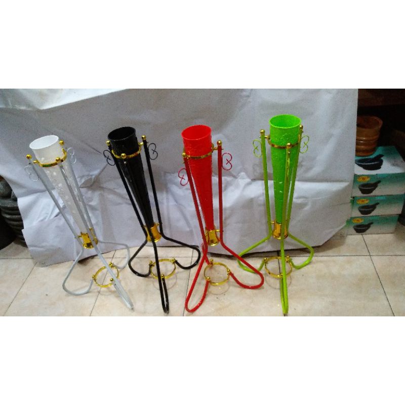 Pot besi bunga 80cm/ pot standing/vas corong