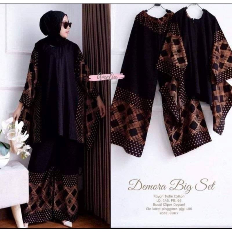 COD Setelan ONE SET Rayon Oversize CP Waka Kope Pecah Jumbo Fit XXXXL Ld 140