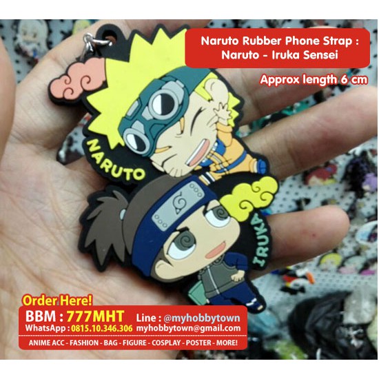 Gantungan HP (Phone Strap) Naruto : Naruto &amp; Iruka