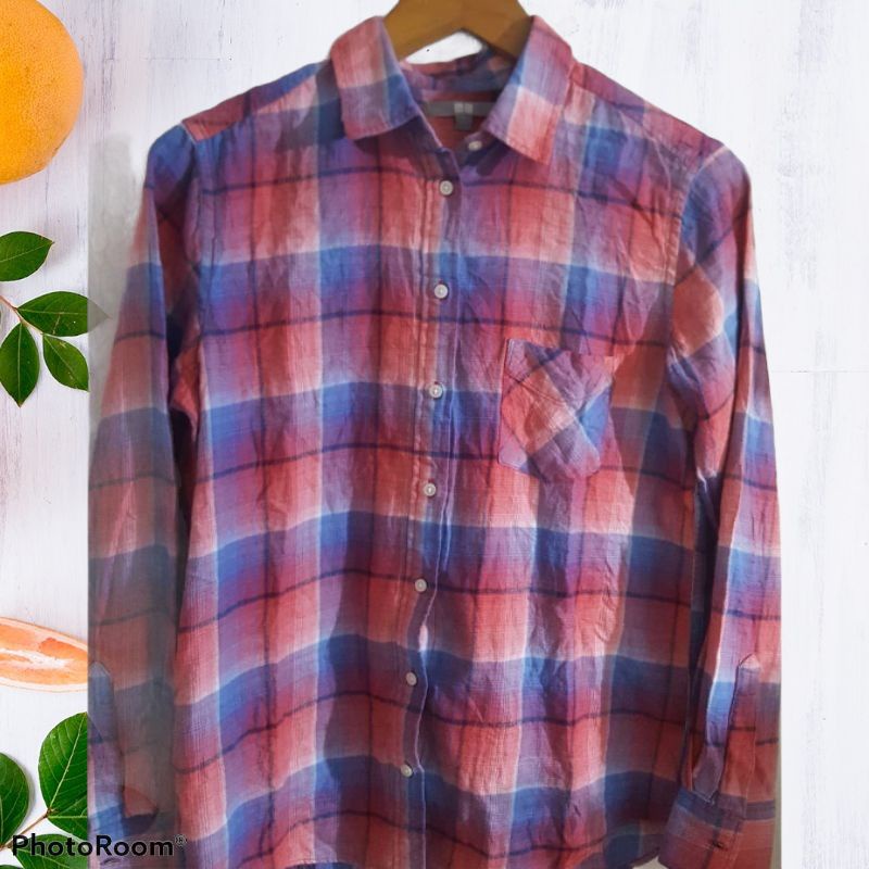 Flannel UNIQLO Second Original / Flannel UNIQLO Cewek Second Original / Flannel UNIQLO Cewe Original