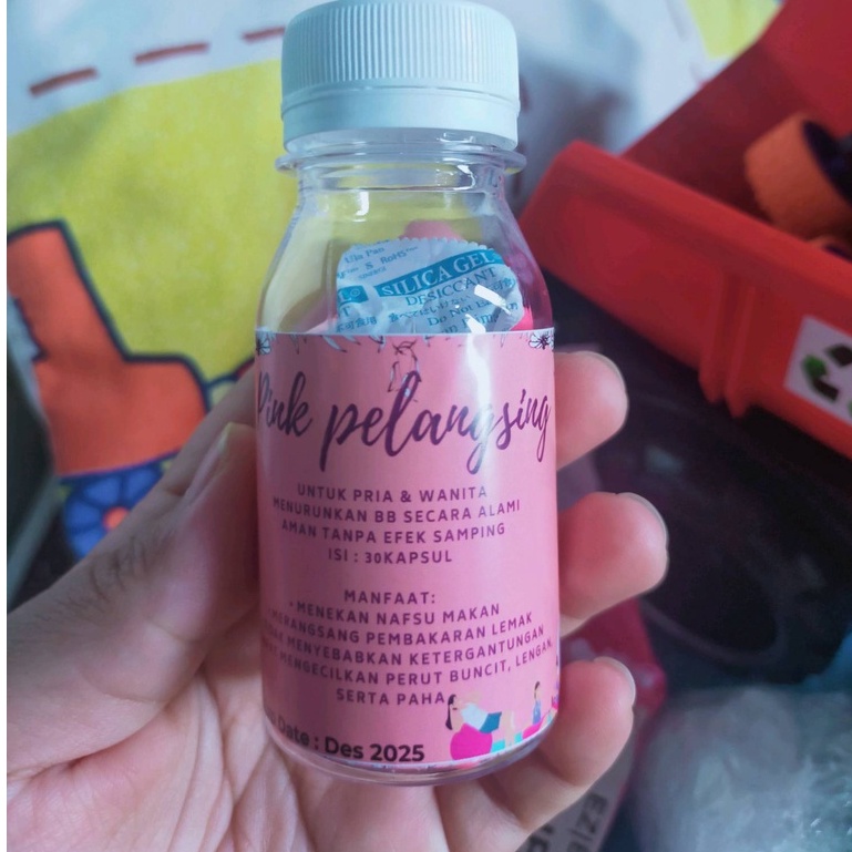 PINK PELANGSING ORIGINAL ISI 30 KAPSUL I OBAT DIET