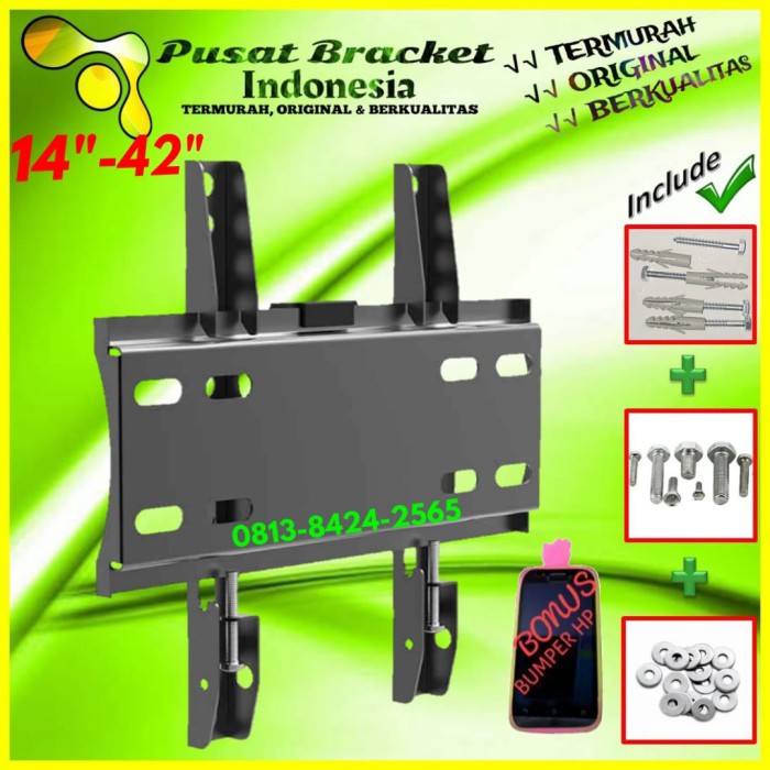 Bracket TV 14&quot; s/d 42&quot; Waterpass | IMPORT | Super Quality | IZ.PO-001