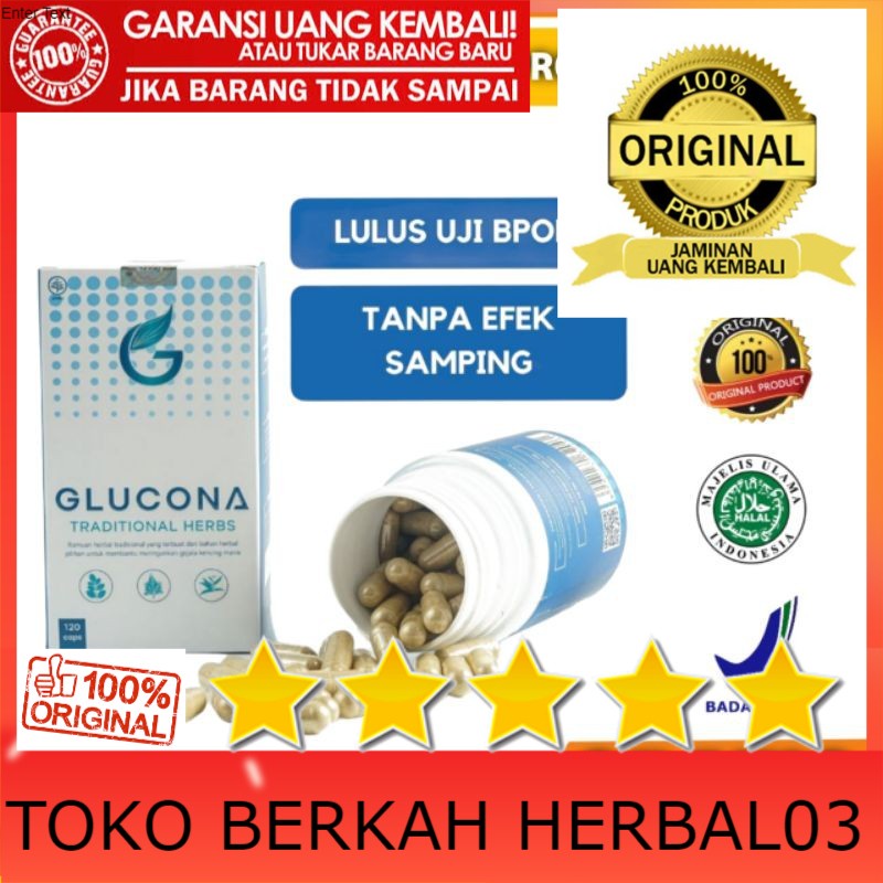 100% ASLI Glucona Obat Herbal Diabetes Atasi Kencing Manis Dan Menstabilkan Gula Darah - Yacona