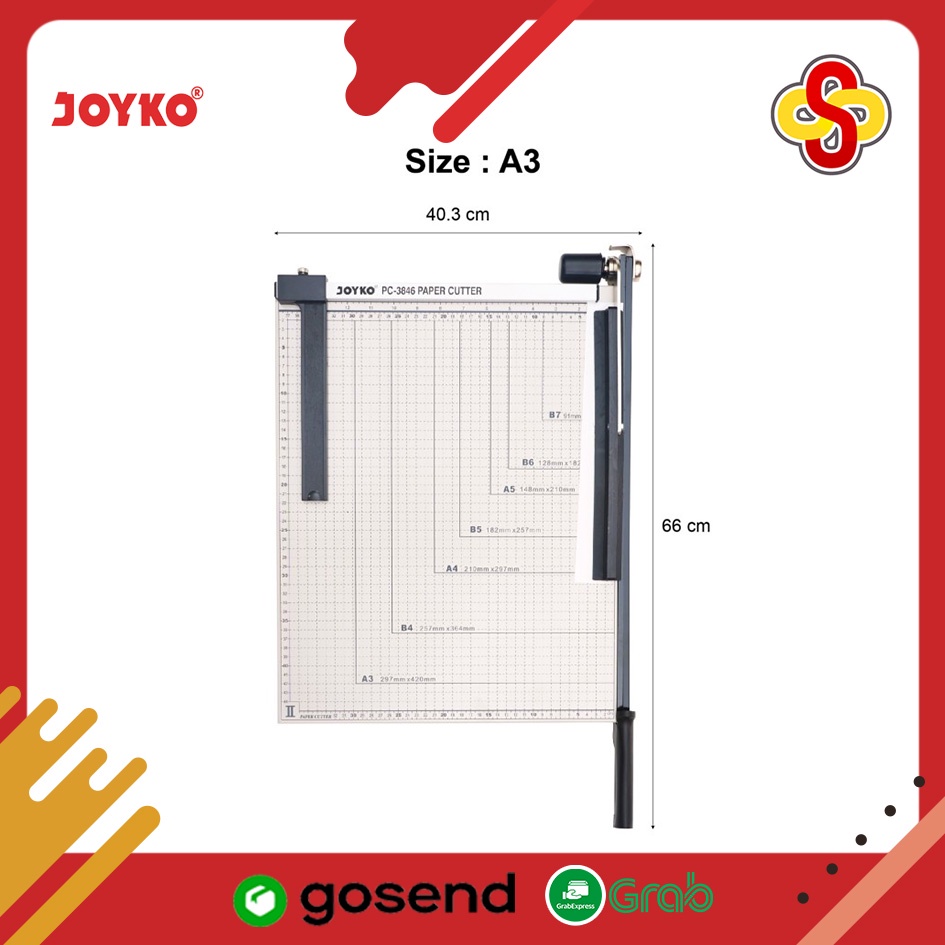 

Pemotong Kertas / Paper Cutter Joyko A3 PC-3846