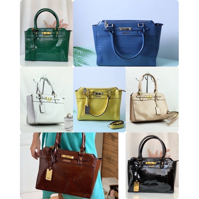 [7.7 Boombastis Sale⚡] - TAS WANITA GS129 CROCC EFFECT TOP HANDLE BAG PREMIUM IMPORT