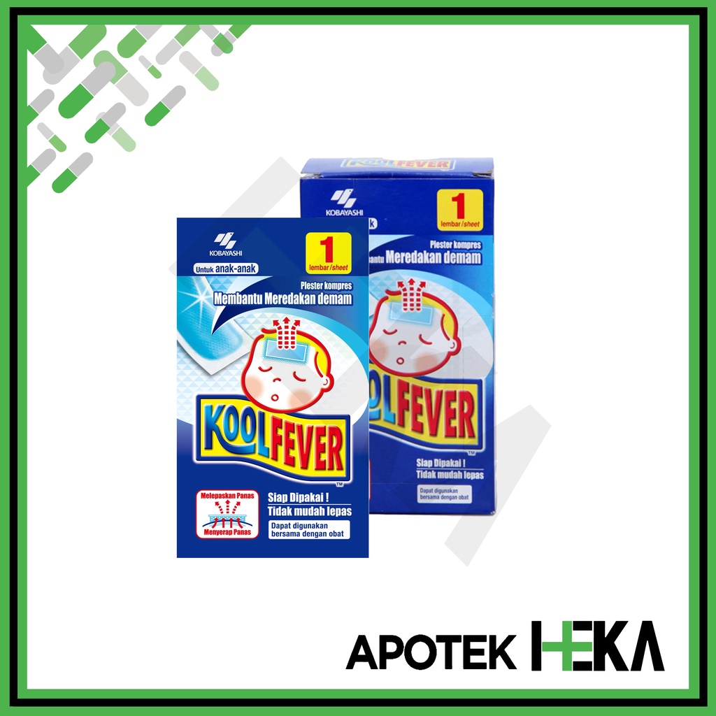 Koolfever Plester Kompres Demam Anak Box 1x12 Sachet Biru (SEMARANG)