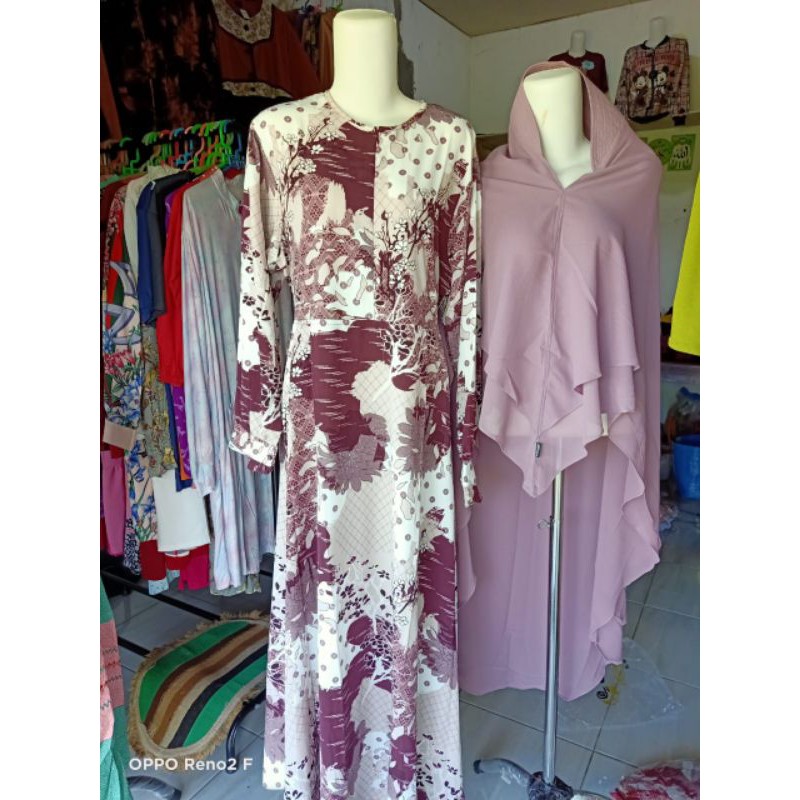 gamis syari motif / gamis ceruty