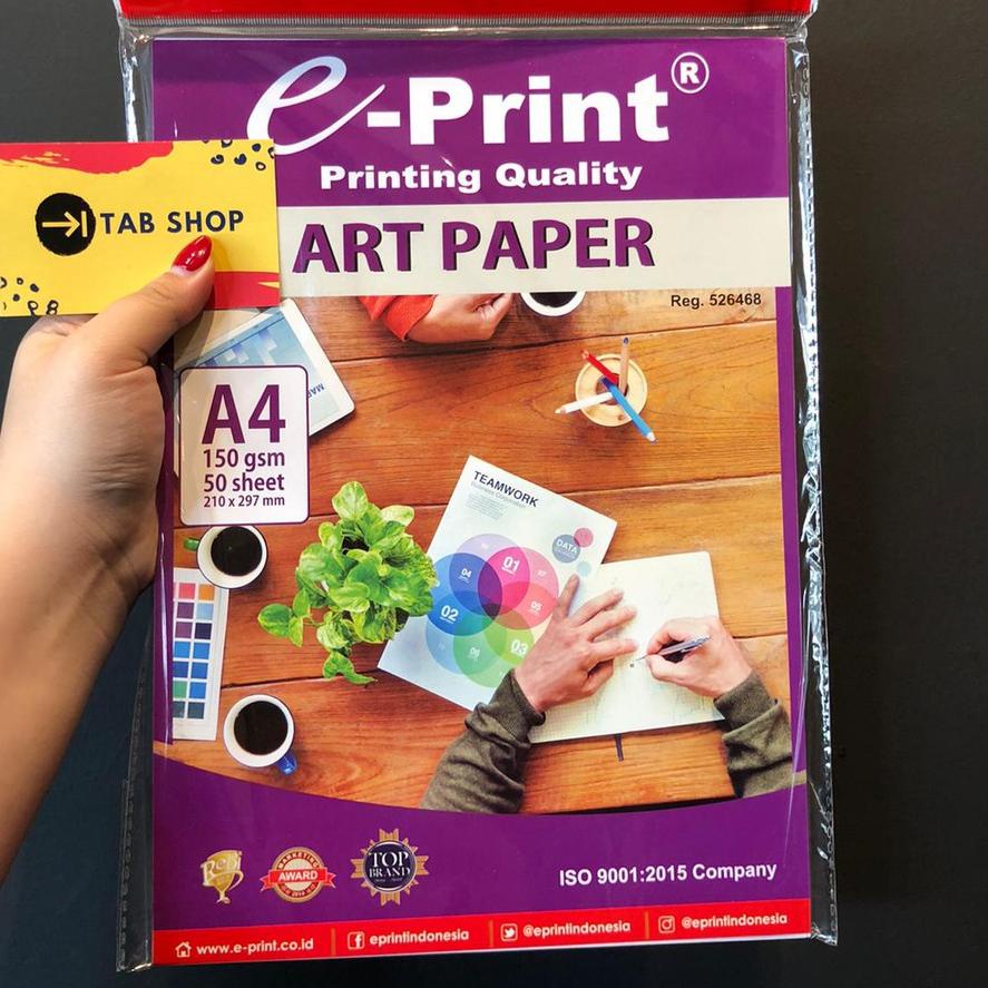 

Terbaru - EPRINT ART PAPER 150 GSM 50 LEMBAR / KERTAS ART PAPER