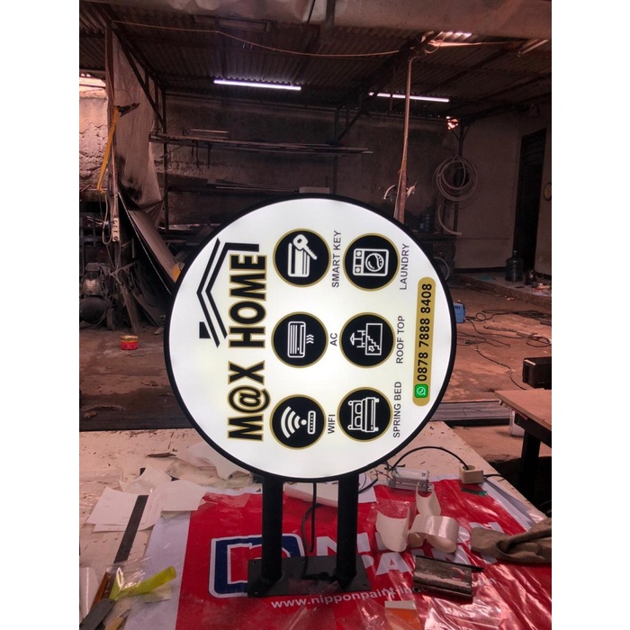 Jual Neon Box Bulat Diameter 60Cm