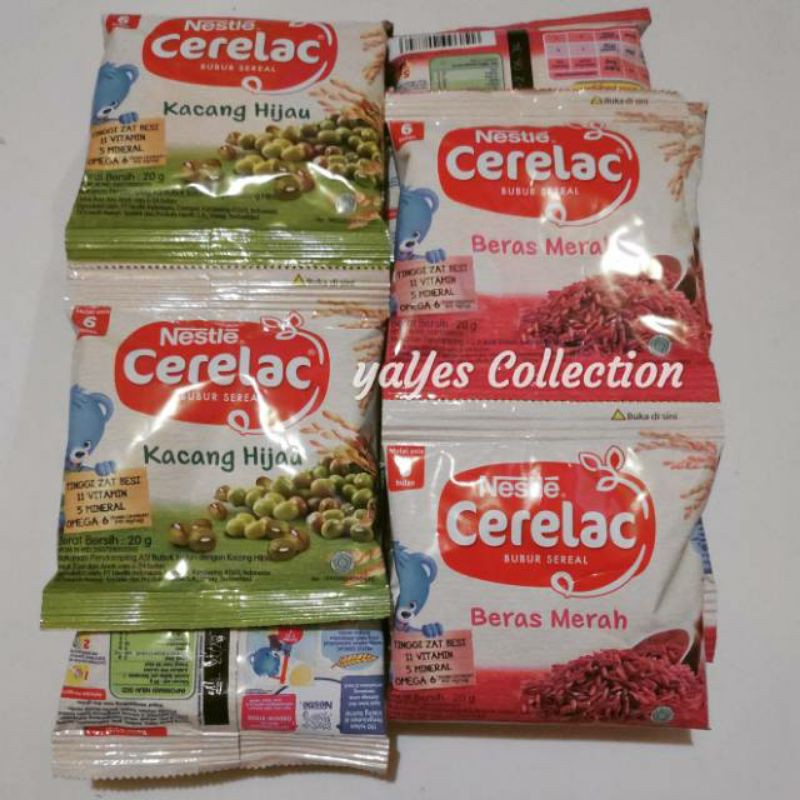 Cerelac Bubur Bayi Beras Merah dan Kacang Hijau (20gr)