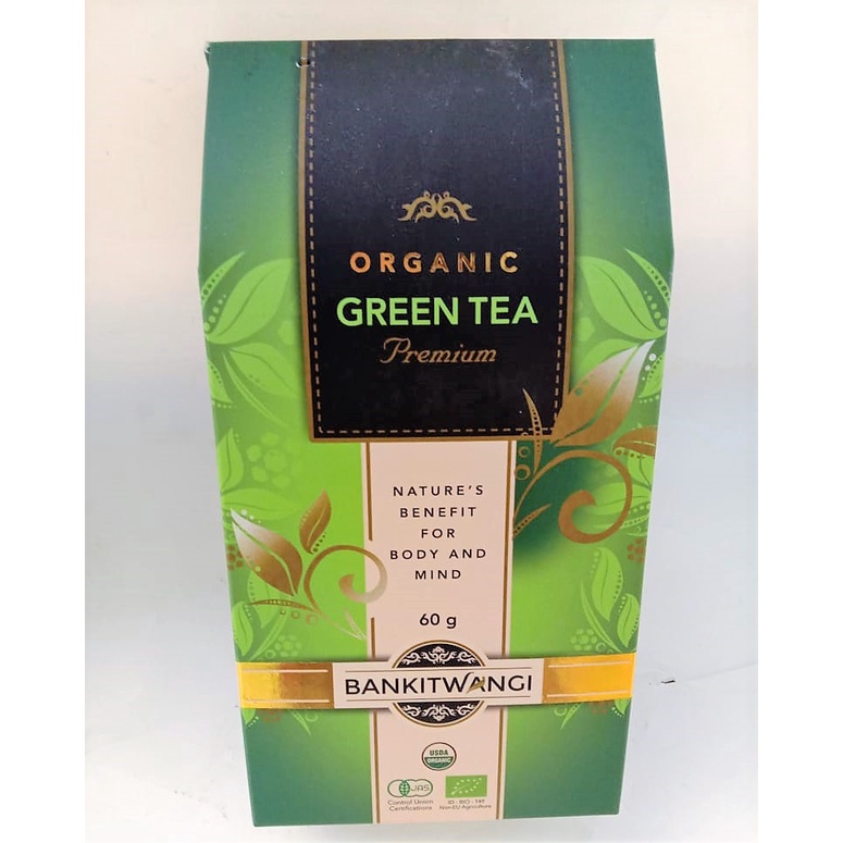 

BANGKITWANGI ORGANIC GREEN TEA PREMIUM 60 GR / NATURE'S BENEFIT FOR BODY AND MINT