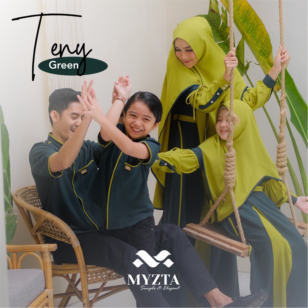 BAJU SARIMBIT TENY ORIGINAL BY MYZTA INAYA SERAGAM KELUARGA 2022 DRESS KOKO BUSAN MUSLIM KEMEJA AYAH