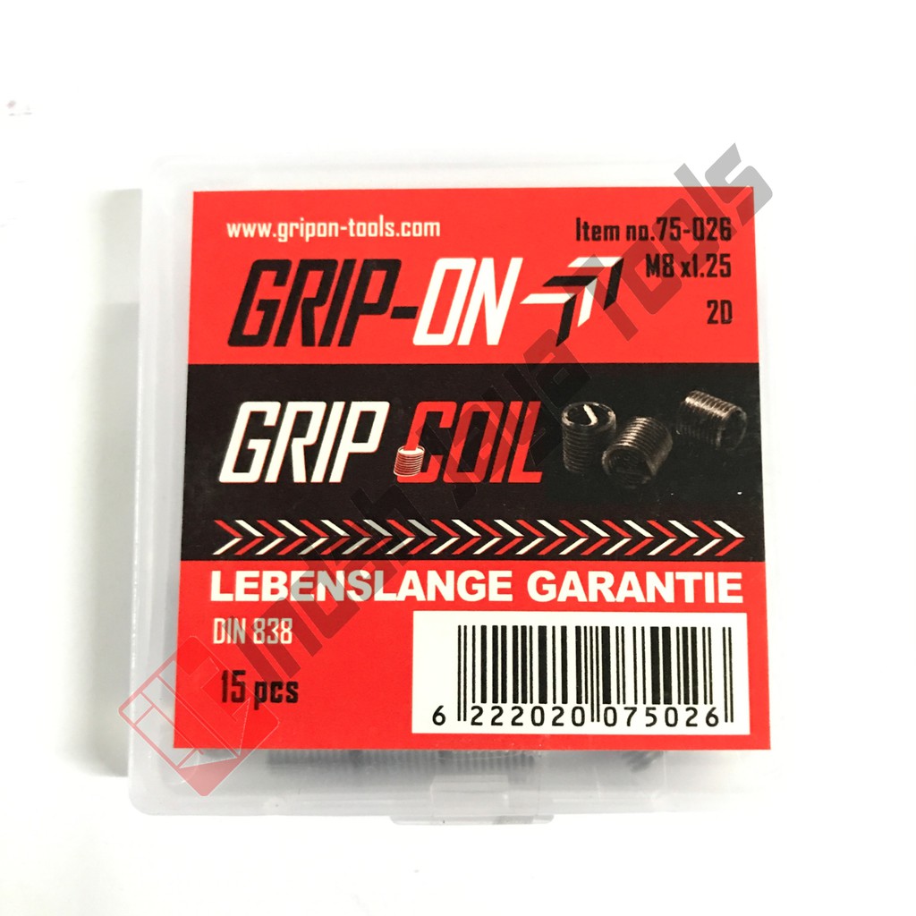 GRIP ON 75-026 Grip Coil M 8 x 1.25 2D Tap Drat Tambah Daging