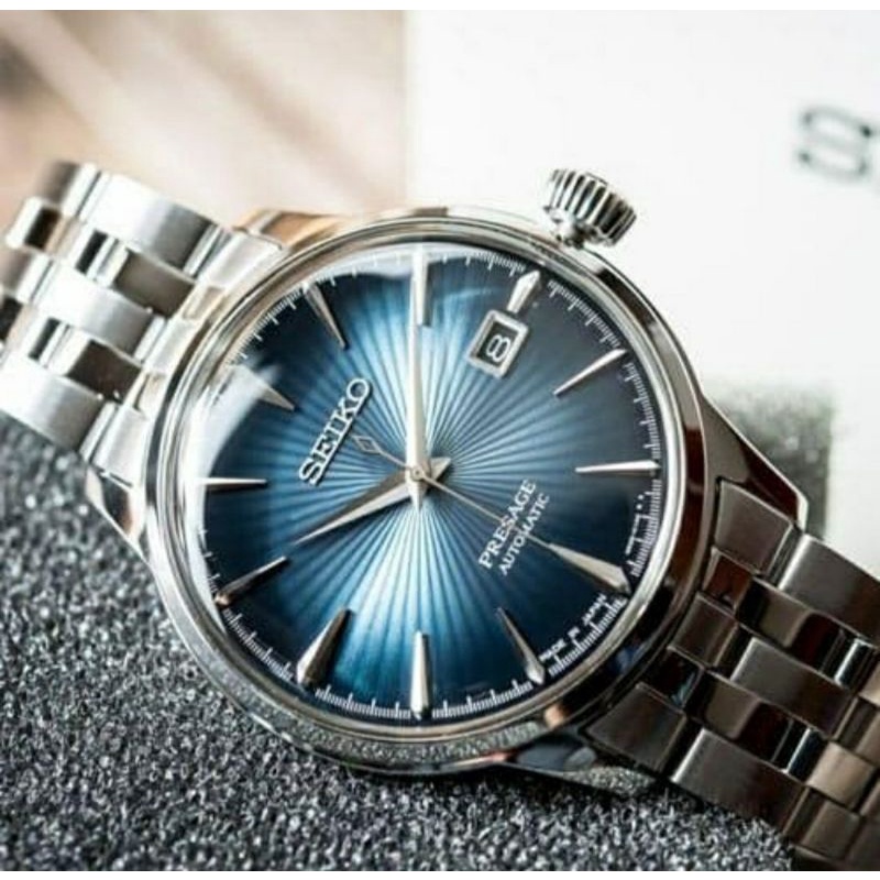 Jam Tangan Pria Seiko Presage Ori BM Automatic Stainless 44mm