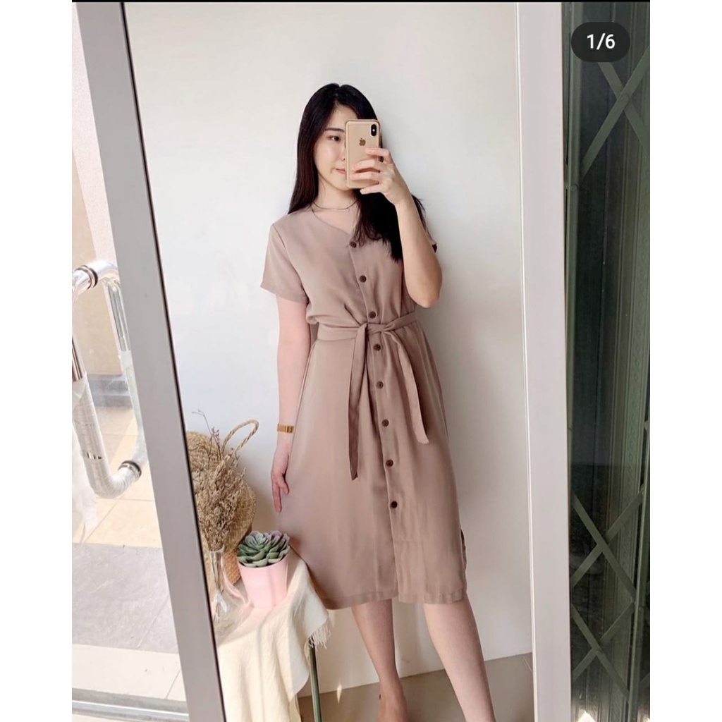 Toply shop Dres wanita  Formal dres korean anisa