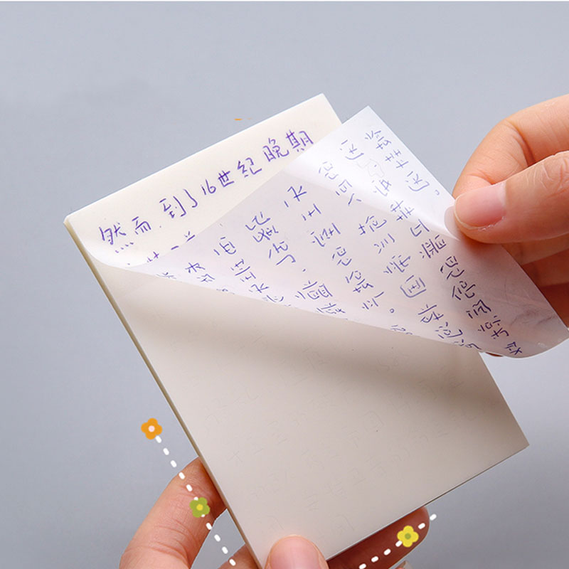 50 Sheets Transparent Waterproof Memo Popular Label Sticky Note