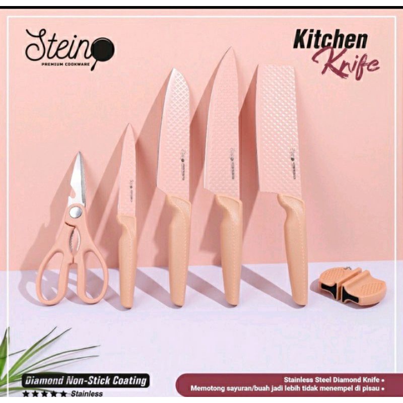 Stein Cookware Kitchen Knife/Pisau Diamond Set/pisau dapur