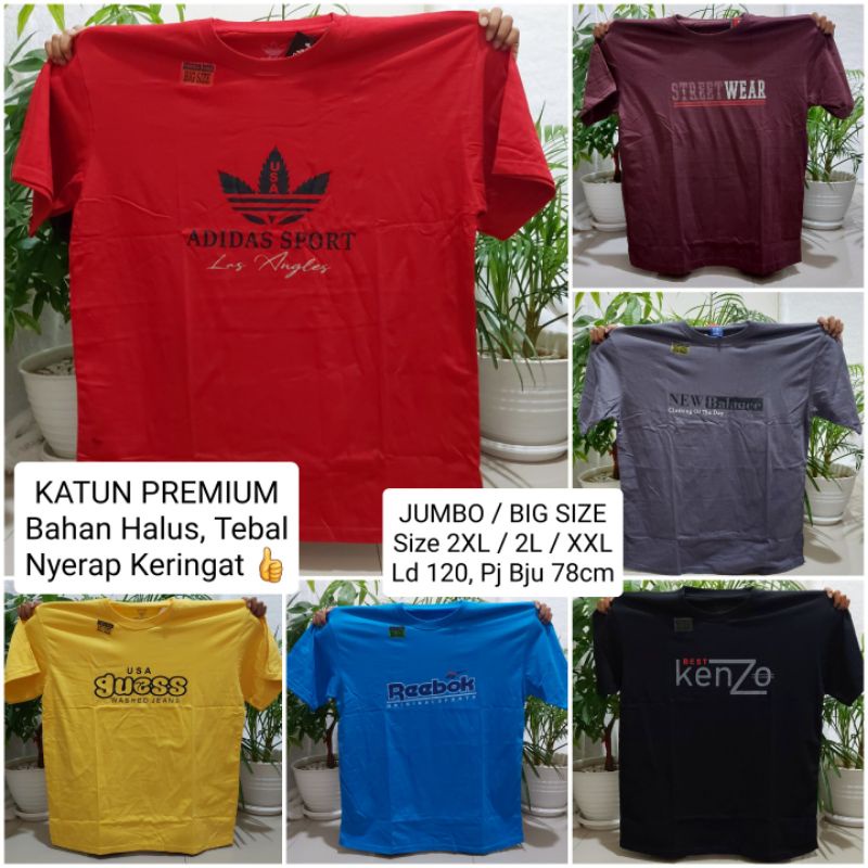 KAOS OBLONG JUMBO BIG SIZE XXL 2XL - KAOS JUMBO - KAOS BIG SIZE - KAOS SANTAI BIG SIZE JUMBO