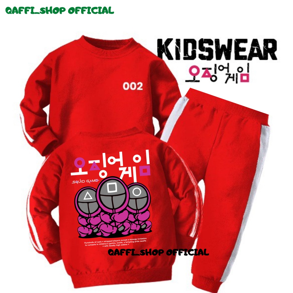 Setelan Baju Sweater Anak Bayi Squid Game Laki Switer Skuat Game Laki-laki Perempuan Murah Terlaris