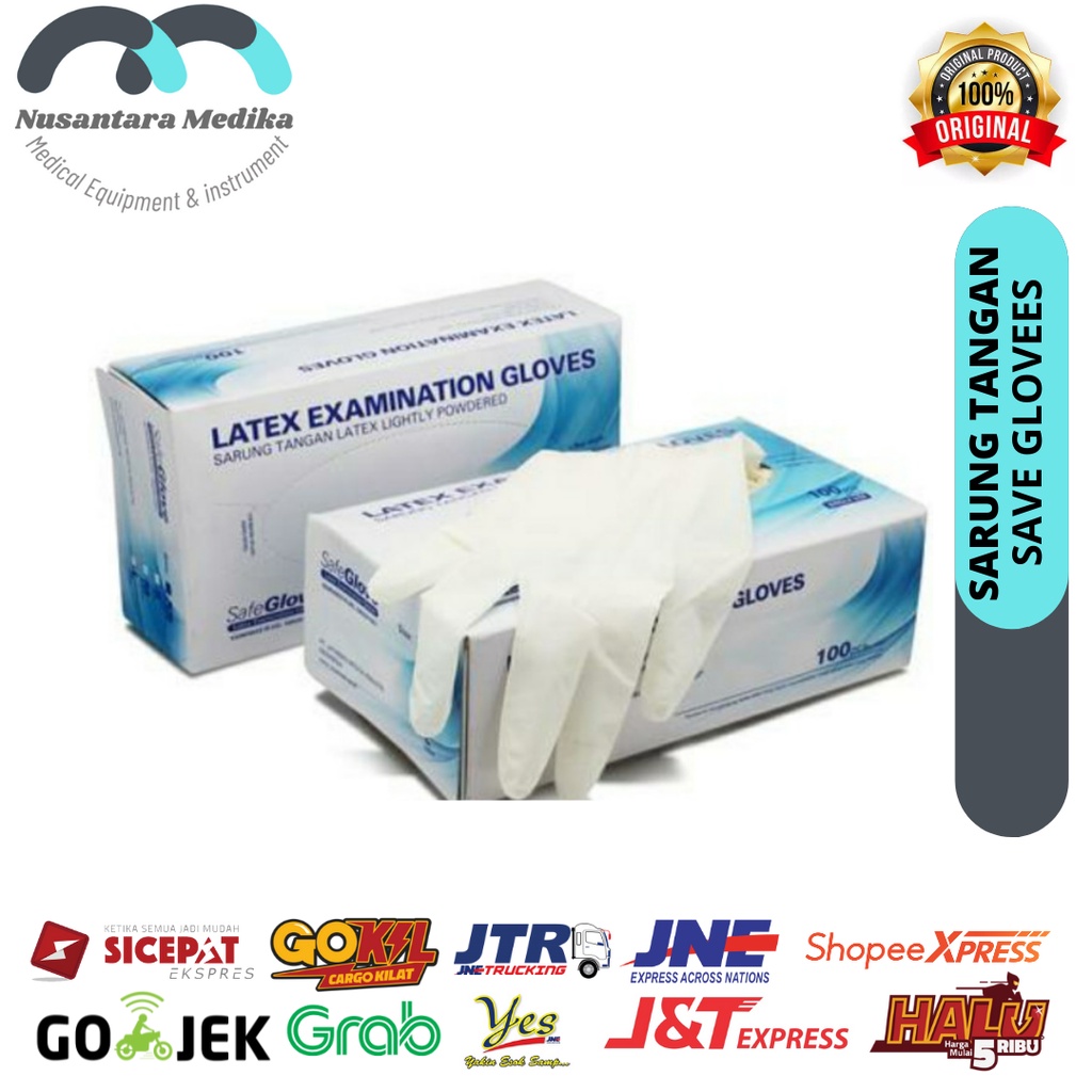 Sarung Tangan Latex Safe Glove POWDERED