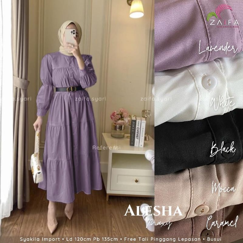 *NEW ALESHA MAXY* syakila import>busui>free tali pinggang lepasan-bisa PO seragaman-