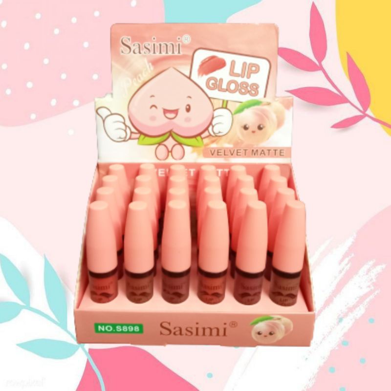 PROMO!!!LIP GLOSS VELVET MATTE PEACH SASIMI S898