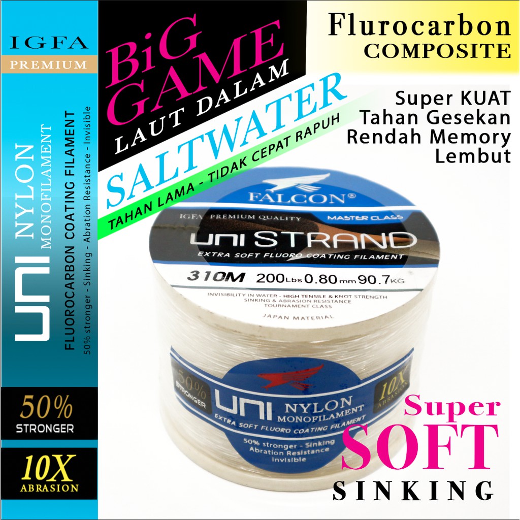 Senar Pancing  Falcon Uni Strand BIG Game Laut Dalam