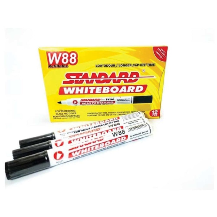 

Standard Spidol Whiteboard W88/ Red/ Black/ Blue - 1 Pcs