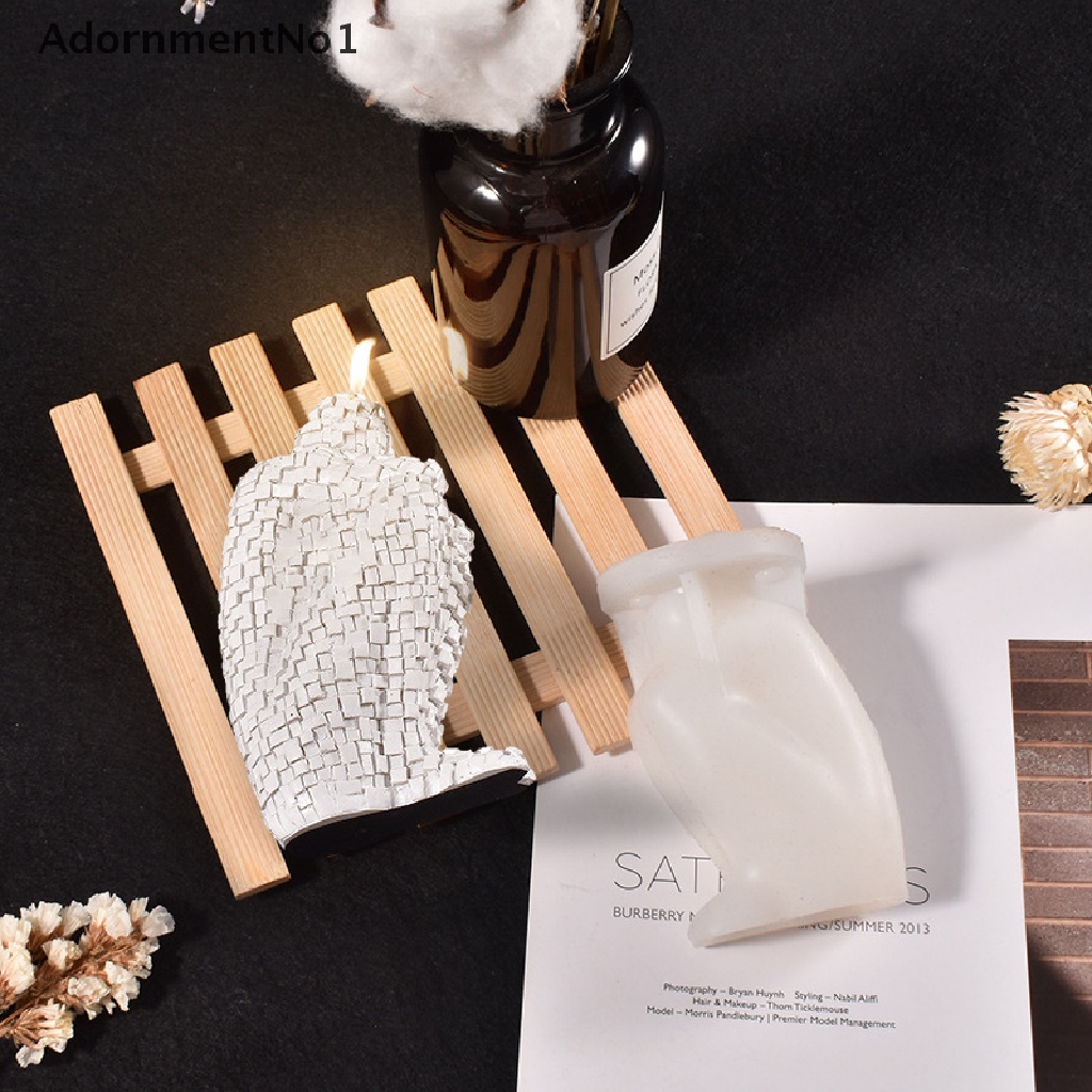 [AdornmentNo1] Mosaic Meditator Ornaments Silicone Candle Mold Candle Epoxy Resin Soap Mould [new]