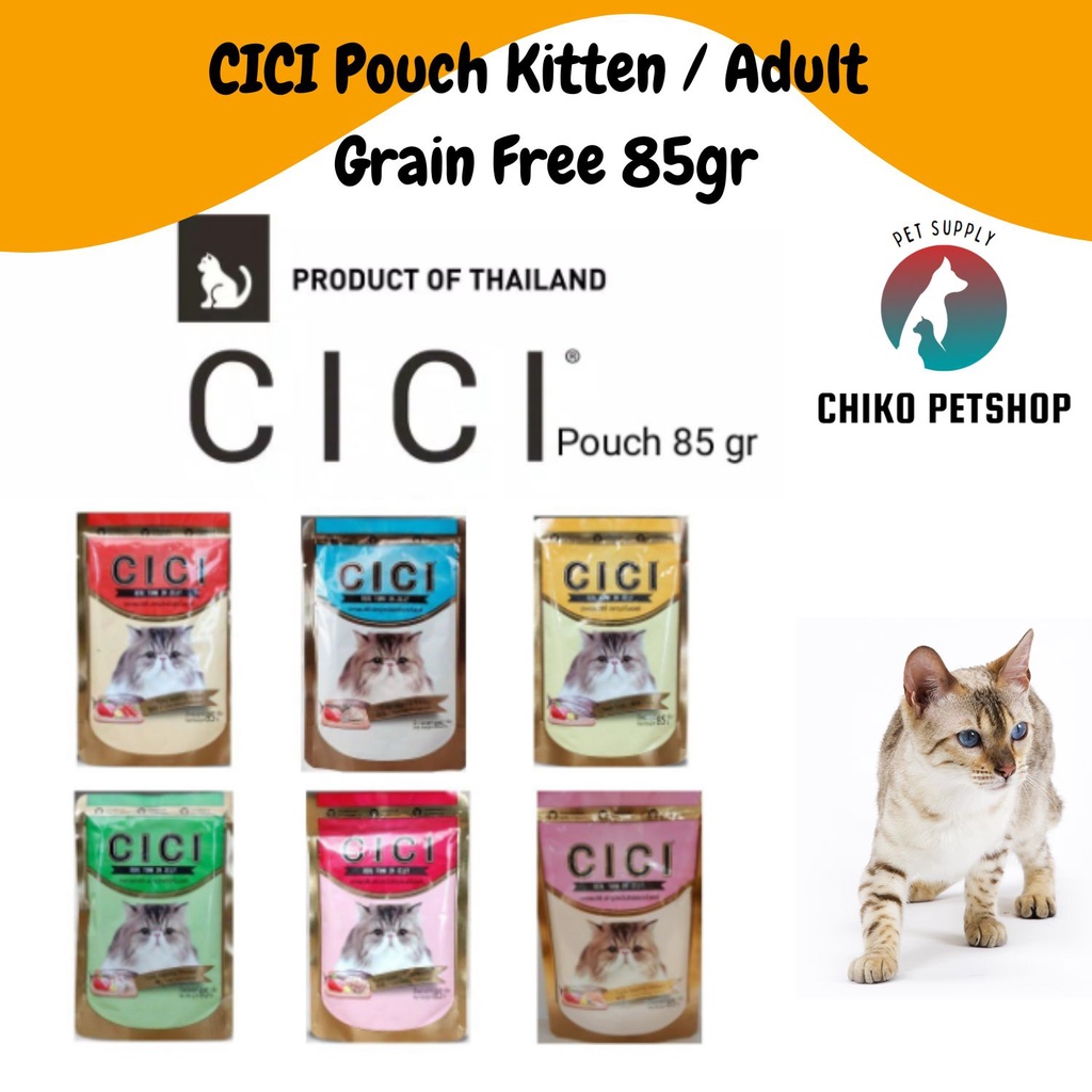 Makanan Kucing CICI Pouch Kitten / Adult Grain Free 85gr