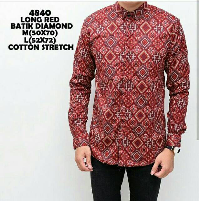 Kemeja Panjang Batik Songket Slim Fit