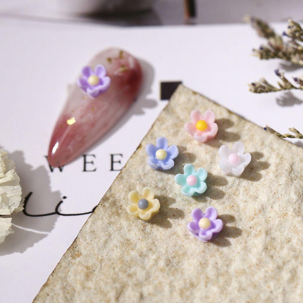 NEEDWAY Needway Bunga Kuku Charms Flower Candy Color Earring Membuat Manikur Aksesoris DIY Ornamen Kristal Kuku Berlian Imitasi