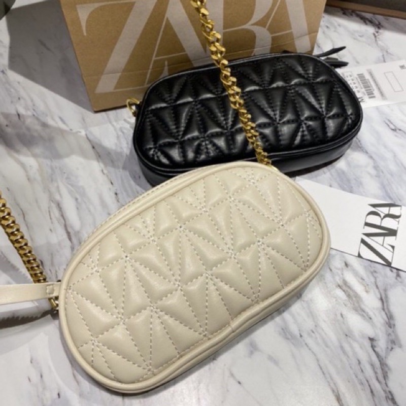 Zara slingbag original - Zr Quilted mini phone bag - Tas wanita Z301 ZR Stitch leather slingbag