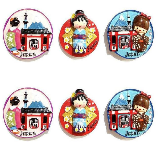 Tempelan kulkas negeri jepang negara jepang