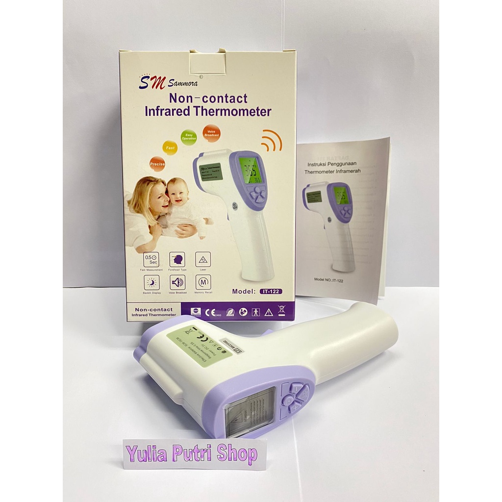 Sammora Non Contact Infrared Thermometer / Cek Suhu Tubuh / TermoGun / Termometer