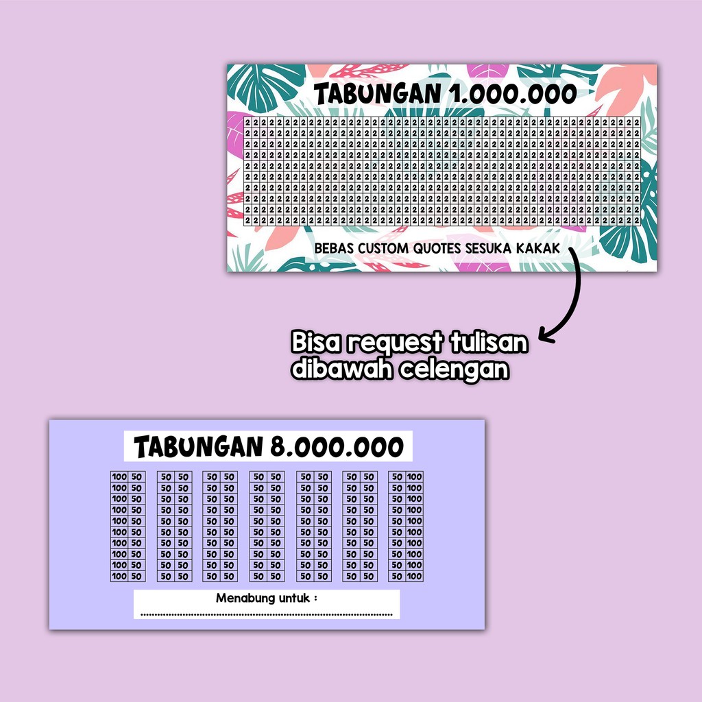 Celengan Viral Celengan Target Nabung Celengan Target Murah Part 1 Target 1 5 Juta Shopee Indonesia