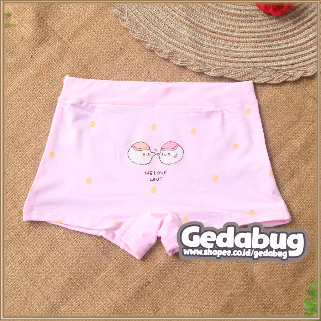 6 Pcs Boxer Anak Sorex MA 552 | CD Celana Dalam Remaja Perempuan Super Soft | Gedabug