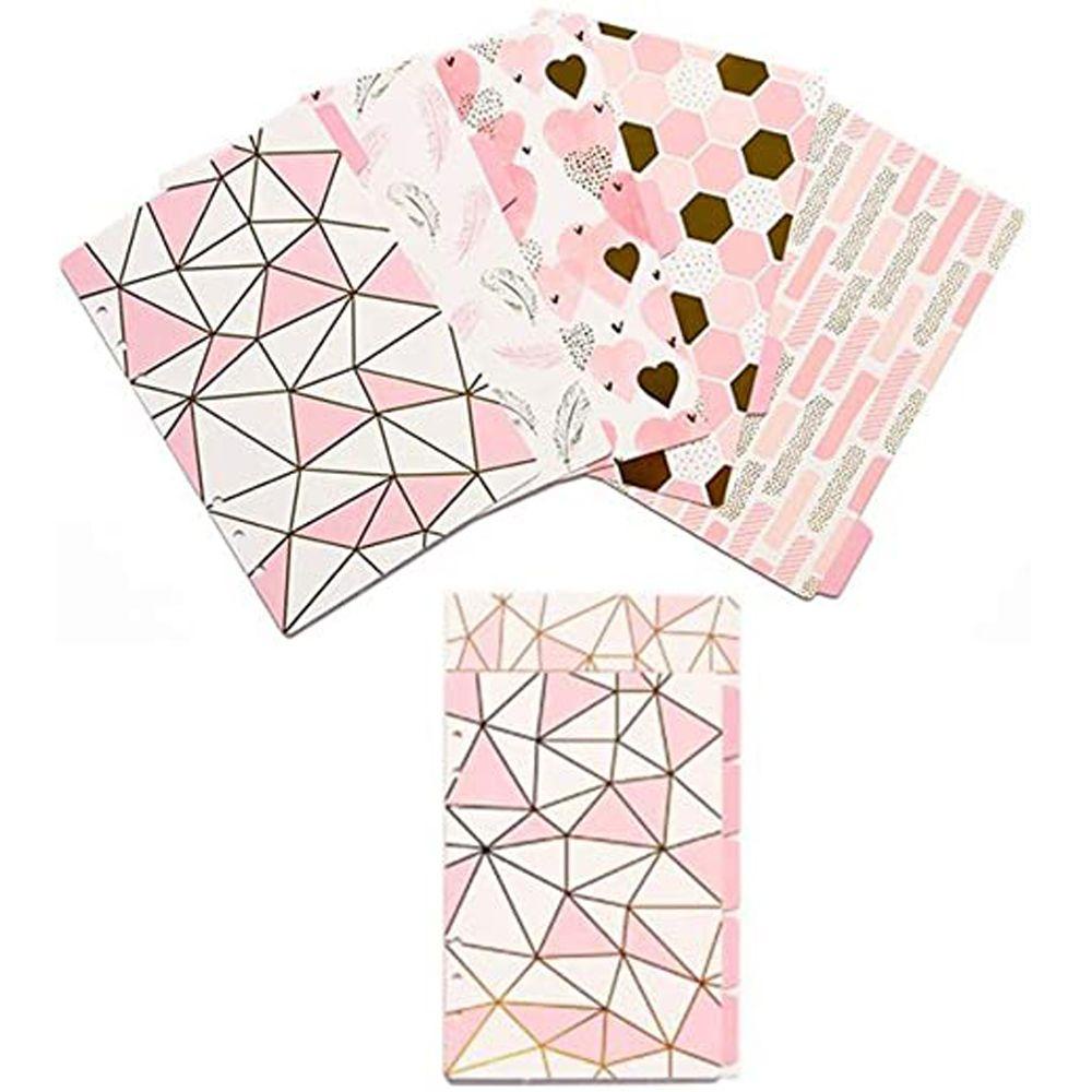 [Elegan] Alat Tulis Halaman Pemisah Daun Longgar A5 A6 6-Ring Binder Kategori Tab Halaman Loose Leaf Binder Vintage Flower Binder Index Page