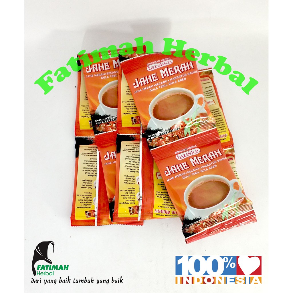 Jual Minuman Instan Jahe Merah Gula Aren Tazakka 10 Sachet Shopee Indonesia 2638