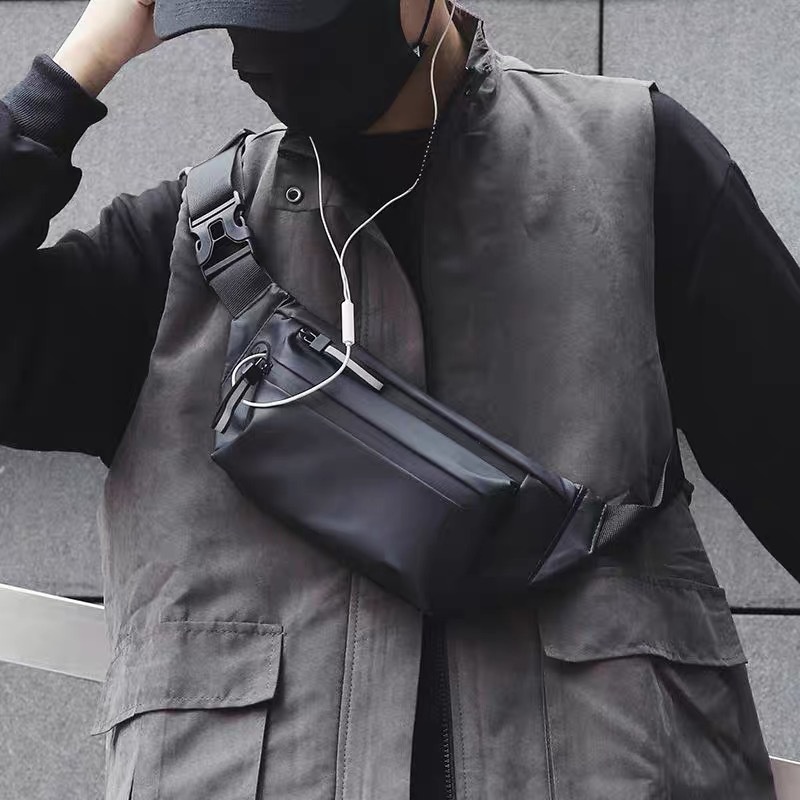 Tas Selempang Pria Kulit PU Tas Pria Jalan Waist Bag leather TP8202
