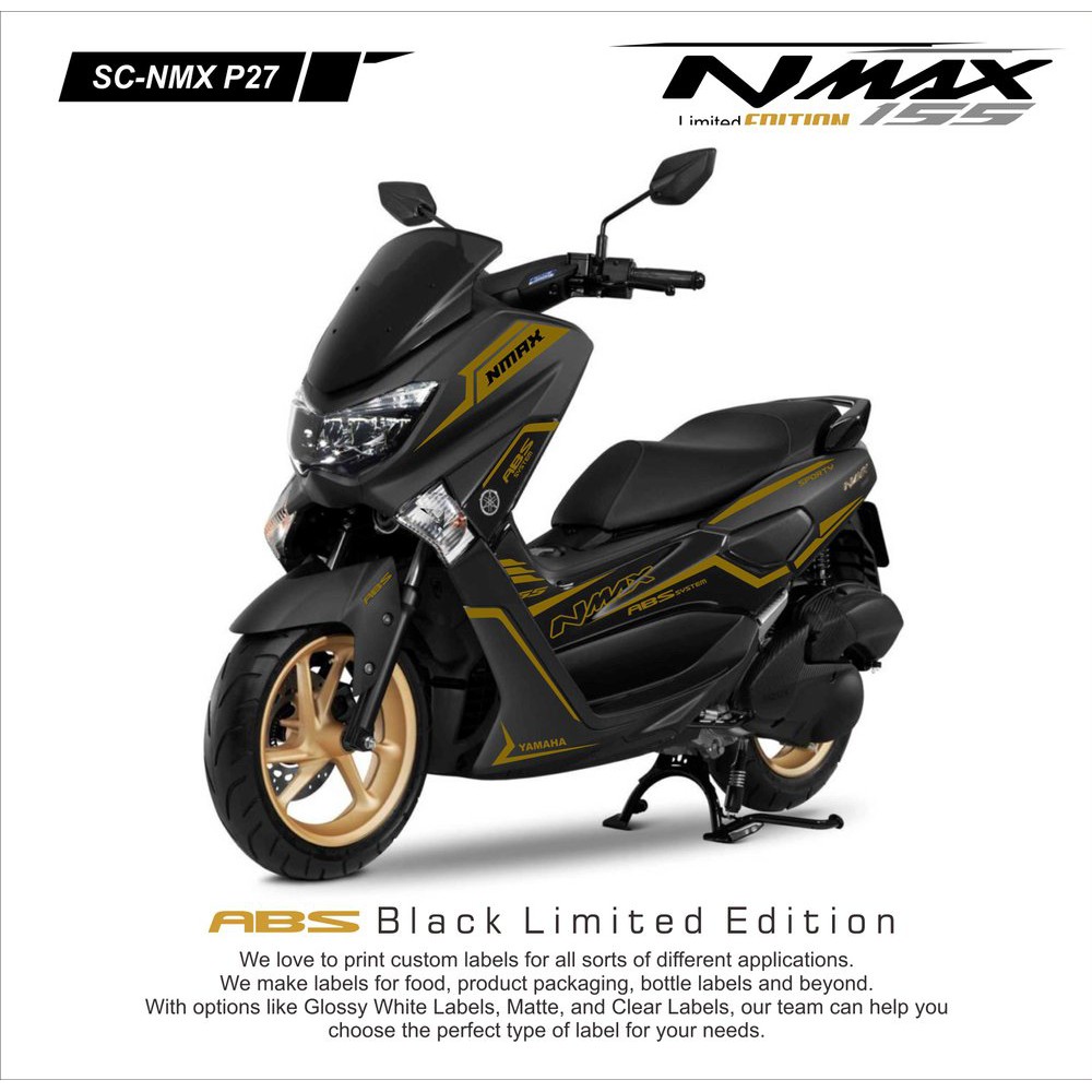 Stiker motor Nmax / Sticker body Nmax  / Sticker Yamaha Nmax Cutting Sticker NMAX Gold Racing