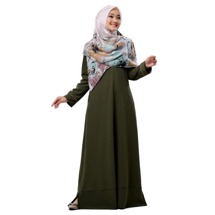 PREMIUM RABBANI - GAMIS DRESS MUSLIM WANITA ZILA - HITAM, L