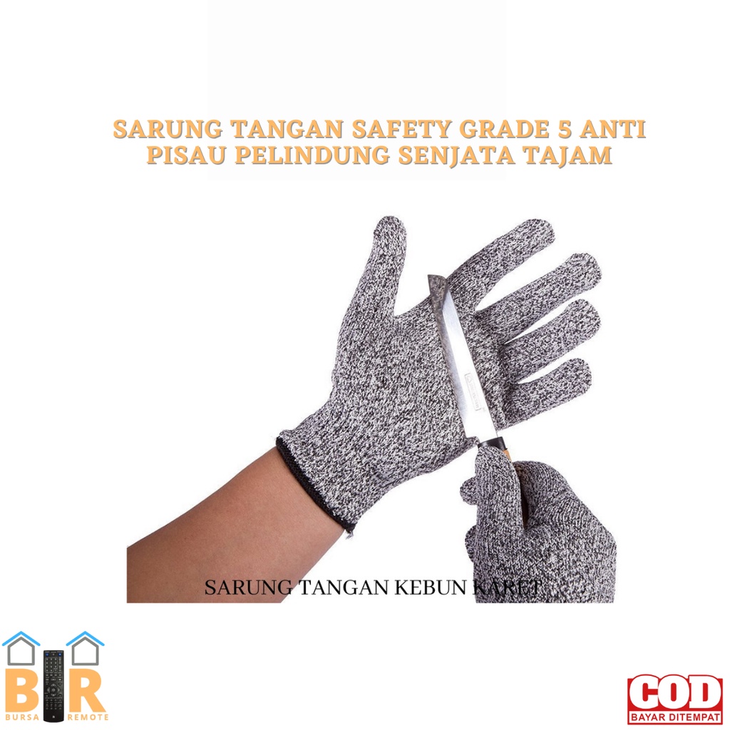 Sarung Tangan SAFETY GRADE 5 Pisau Pelindung Senjata Tajam