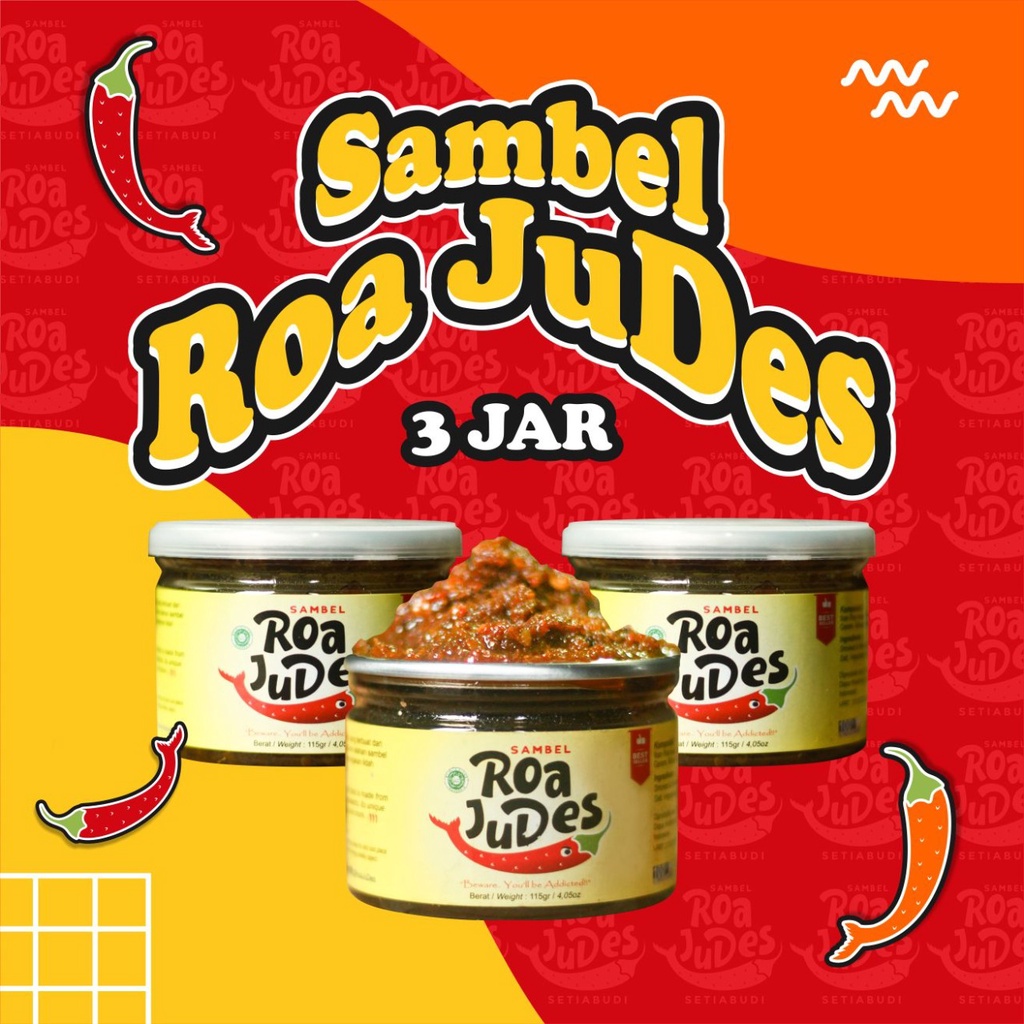 

PAKET 3 JAR Roa Judes - Sambel Roa Judes / Sambel Ikan Roa / Sambal Rumahan (BEST SELLER)