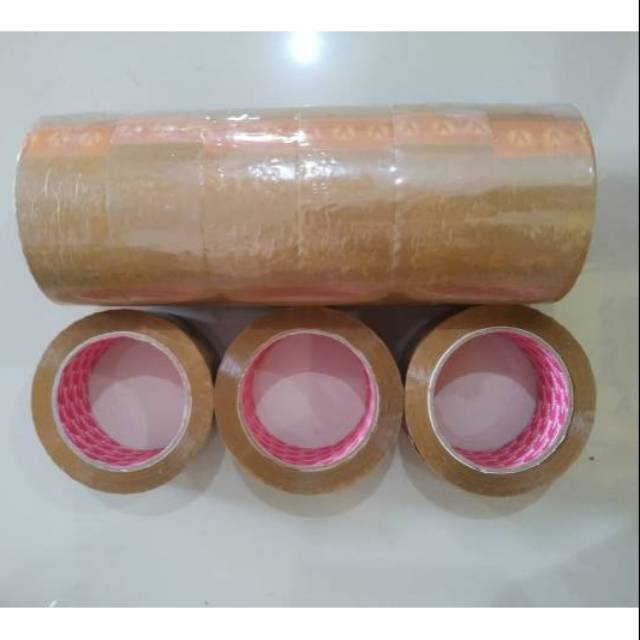 

Lakban coklat untuk packing online shop olshop lebar 48 mm panjang 100 yard